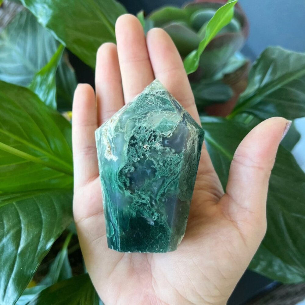 Beautiful Green Moss Agate